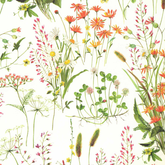 Mixed Flowers Floral Print Italian Paper ~ Tassotti